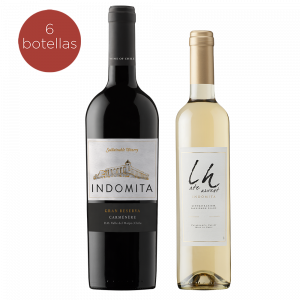 Pack Vino Indómita Gran Reserva Carménère + Late Harvest 500 ml<br>37% off