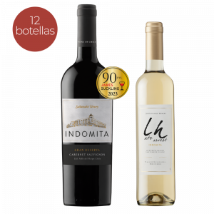 Pack Vino Indómita Gran Reserva Cabernet Sauvignon + Late Harvest 500 ml <br> 39% off