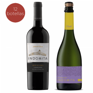 Pack Vino Indómita Gran Reserva Carménère + Espumante Moscato <br>40% off