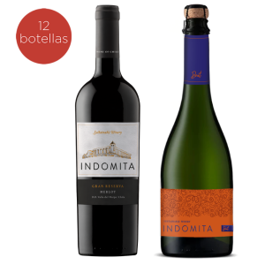 Pack Vino Indómita Gran Reserva Merlot + Espumante Brut <br>39% off