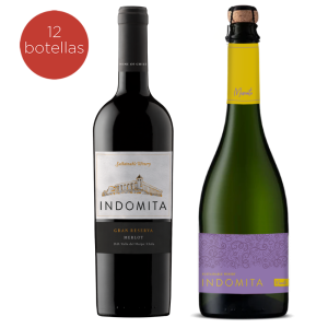 Pack Vino Indómita Gran Reserva Merlot + Espumante Moscato <br>39% off